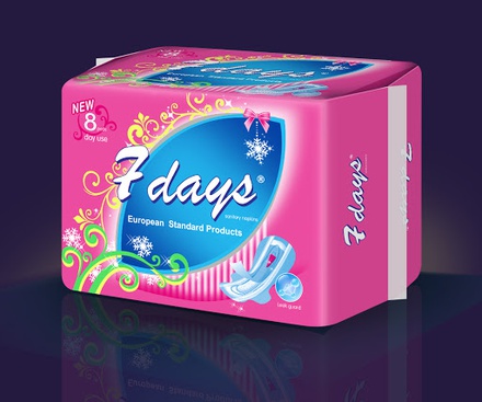 7 days female hygiene sanitary pads