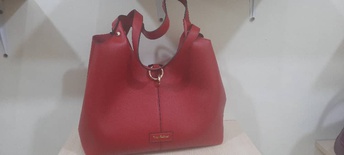 Pure leather handbag V